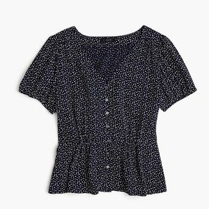 Jcrew star peplum blouse, size 8